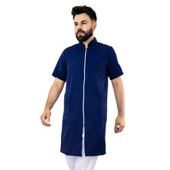 Jaleco Masculino Manga Curta Com Zíper Mario