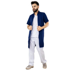 Jaleco Masculino Manga Curta Com Zíper Mario