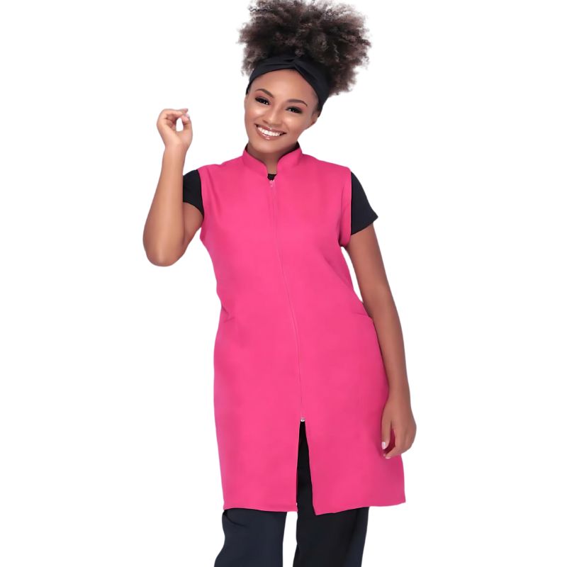 Jaleco Feminino Sem Manga Com Zíper Catia