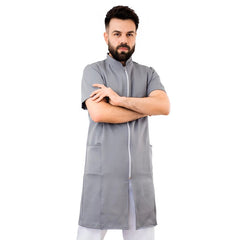 Jaleco Masculino Manga Curta Com Zíper Mario