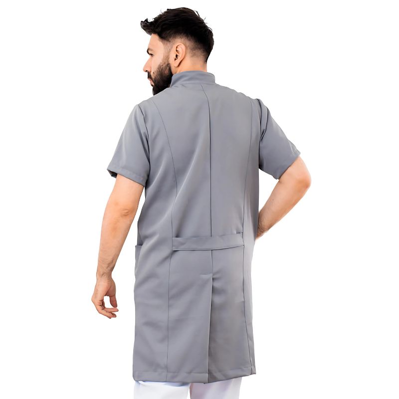 Jaleco Masculino Manga Curta Com Zíper Mario