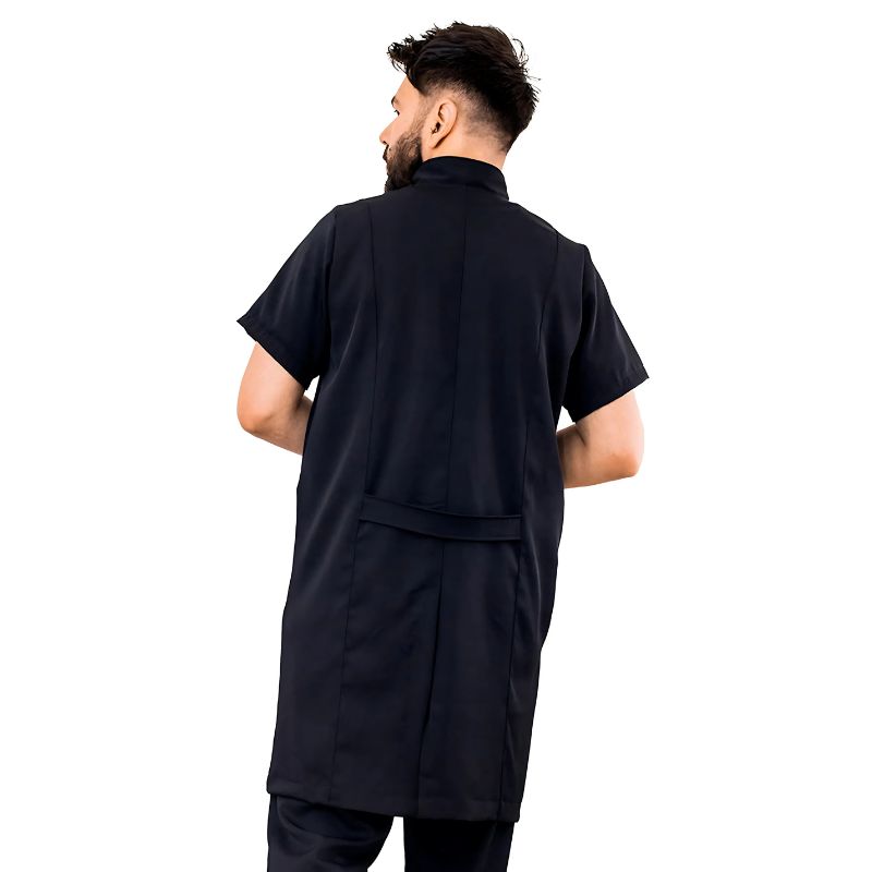 Jaleco Masculino Manga Curta Com Zíper Mario