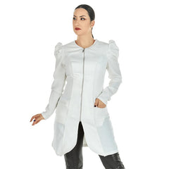 Jaleco Feminino Acinturado Manga Bufante Olivia