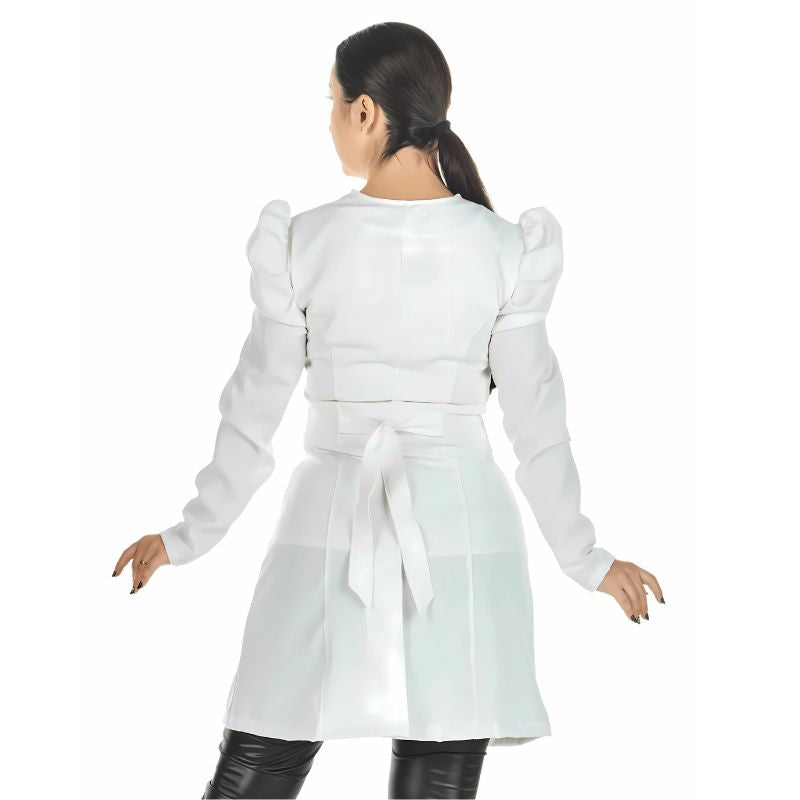 Jaleco Feminino Acinturado Manga Bufante Olivia