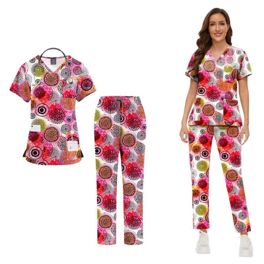 Scrub Feminino Pijama Cirúrgico Estampado Marcia