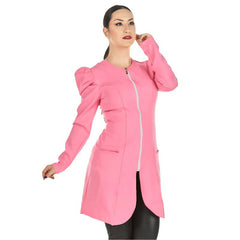 Jaleco Feminino Acinturado Manga Bufante Olivia