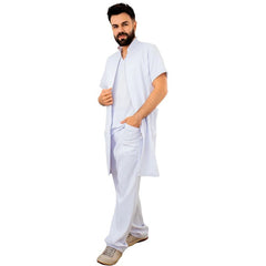 Jaleco Masculino Manga Curta Com Zíper Mario