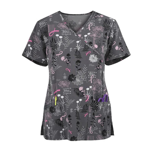 Blusa Scrub Feminino Estampado Cute + BRINDE
