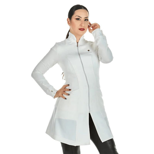 Jaleco Feminino Acinturado Com Zíper Raquel