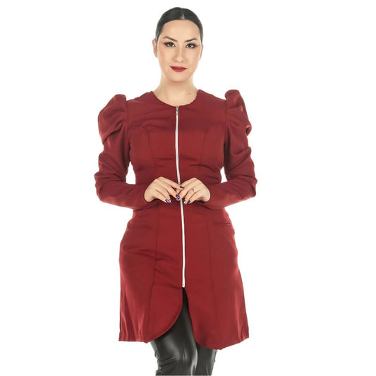 Jaleco Feminino Acinturado Manga Bufante Olivia