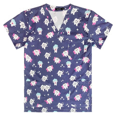 Blusa Scrub Masculino Estampado Odontologia Dentinhos