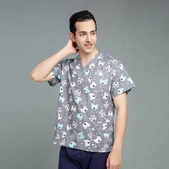 Blusa Scrub Masculino de Algodão Estampado Animais