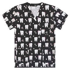 Blusa Scrub Masculino Estampado Odontologia Dentinhos