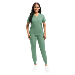 Scrub Feminino Pijama Cirúrgico Liso Jogger + BRINDE