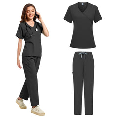 Scrub Feminino Pijama Cirúrgico Liso Acinturado Taissa