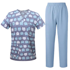 Scrub Feminino Pijama Cirúrgico Estampado Animais