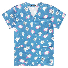 Blusa Scrub Masculino Estampado Odontologia Dentinhos