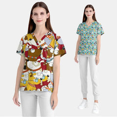 Blusa Scrub Feminino de Algodão Estampado Animais