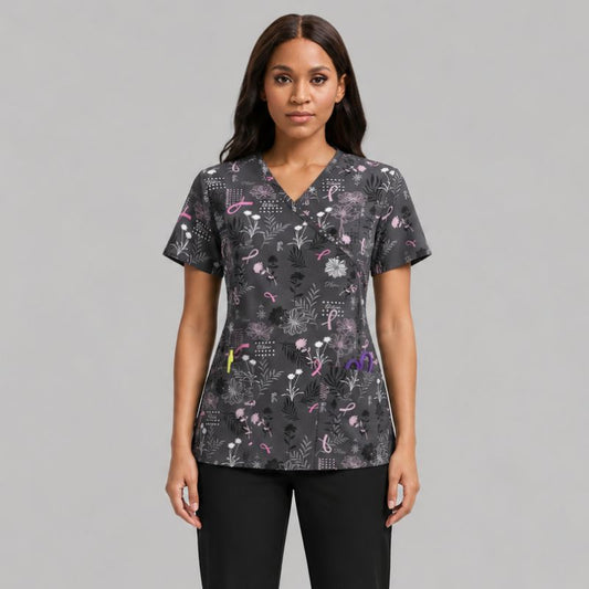 Blusa Scrub Feminino Estampado Cute + BRINDE