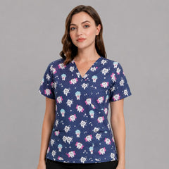 Blusa Scrub Feminino Estampado Odontologia Dentinhos