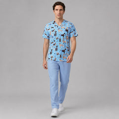 Scrub Masculino Pijama Cirúrgico Estampado Animais