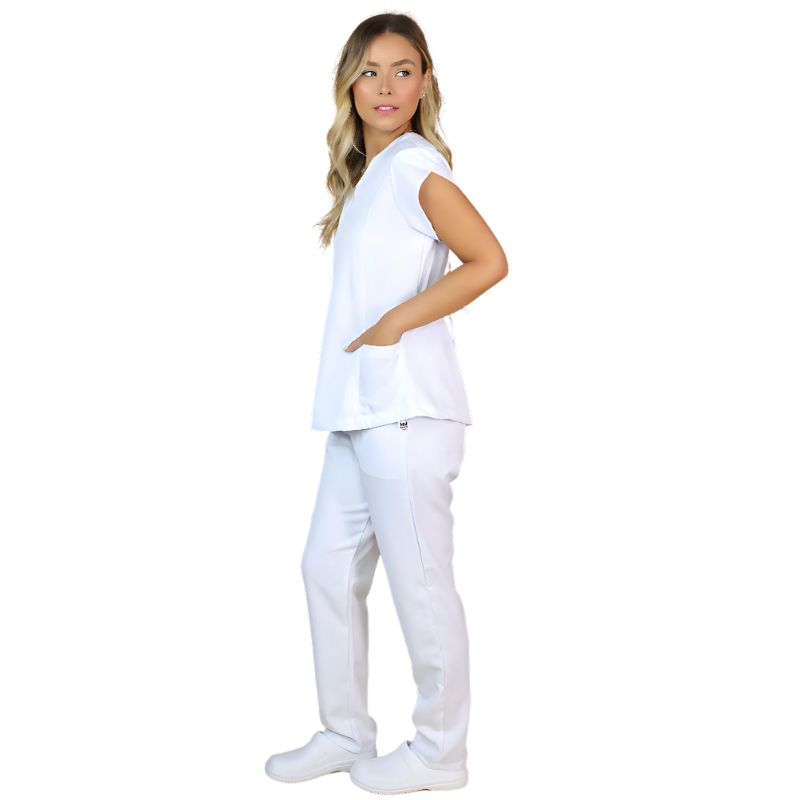 Scrub Feminino Pijama Cirúrgico Liso Paula + Bordado