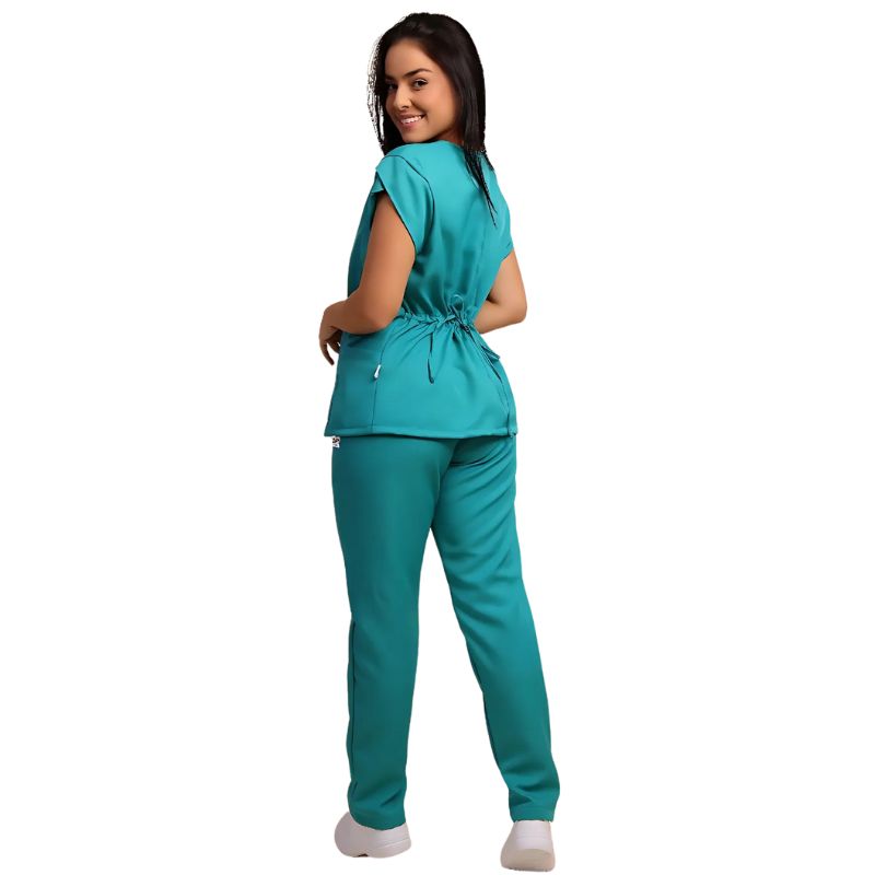 Scrub Feminino Pijama Cirúrgico Liso Paula + Bordado