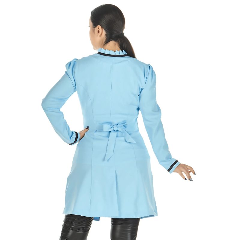 Jaleco Feminino Acinturado Gola Laço Flavia