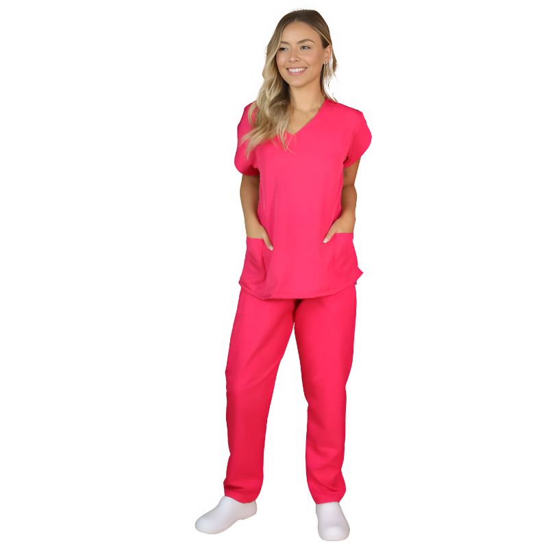 Scrub Feminino Pijama Cirúrgico Liso Paula + Bordado