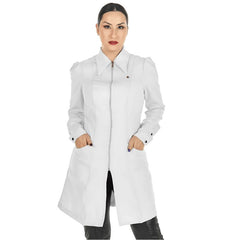 Jaleco Feminino Acinturado Com Zíper Maria