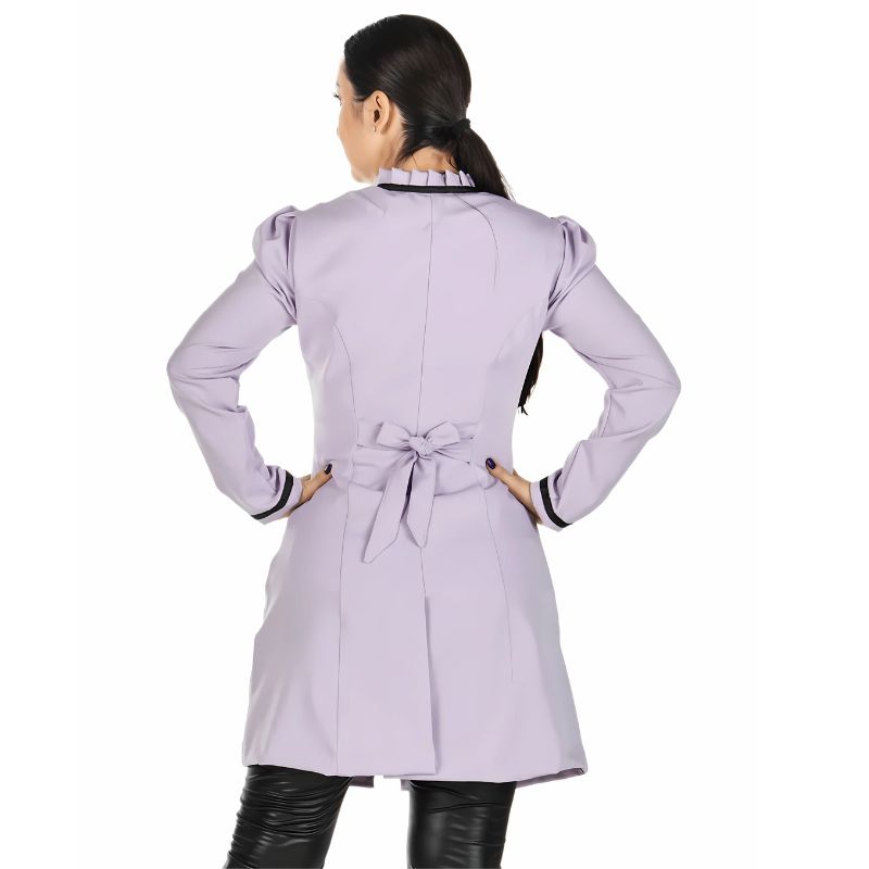 Jaleco Feminino Acinturado Gola Laço Flavia