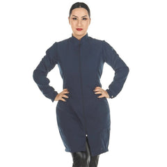 Jaleco Feminino Acinturado Com Zíper Tania