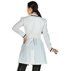 Jaleco Feminino Acinturado Gola Laço Flavia
