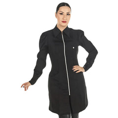 Jaleco Feminino Acinturado Com Zíper Maria