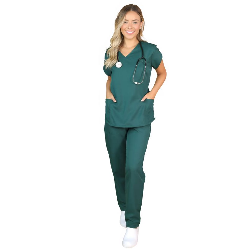 Scrub Feminino Pijama Cirúrgico Liso Paula + Bordado