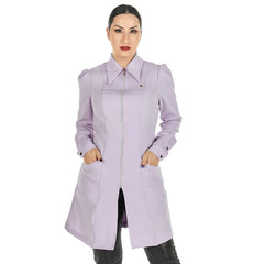 Jaleco Feminino Acinturado Com Zíper Maria