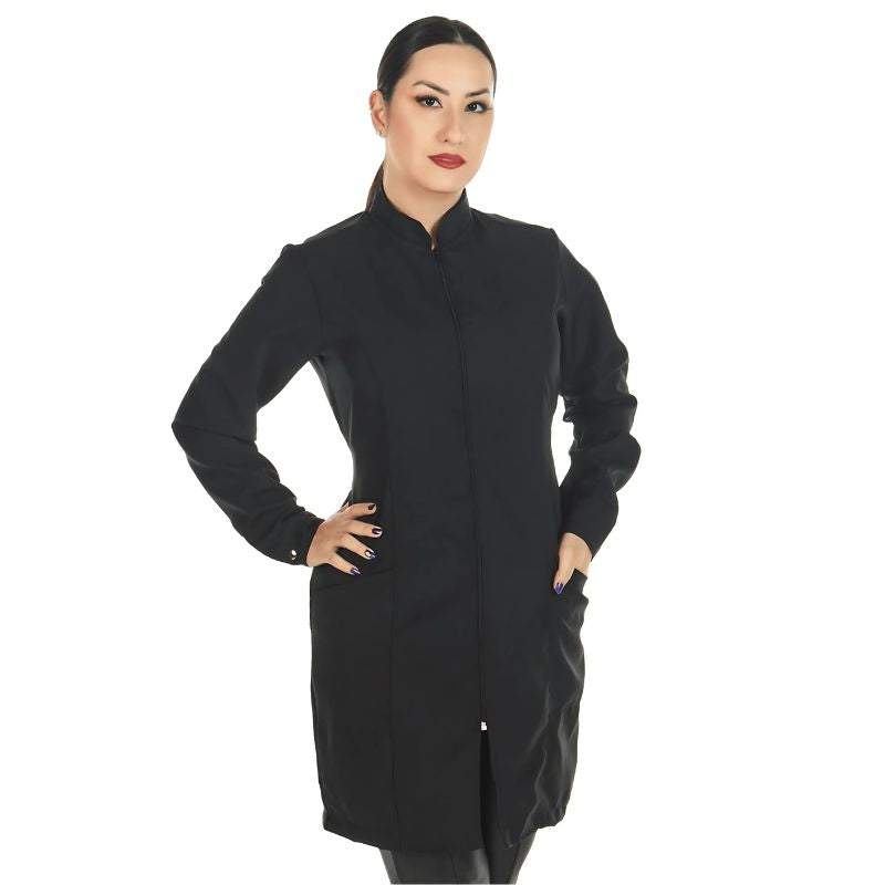 Jaleco Feminino Acinturado Com Zíper Tania
