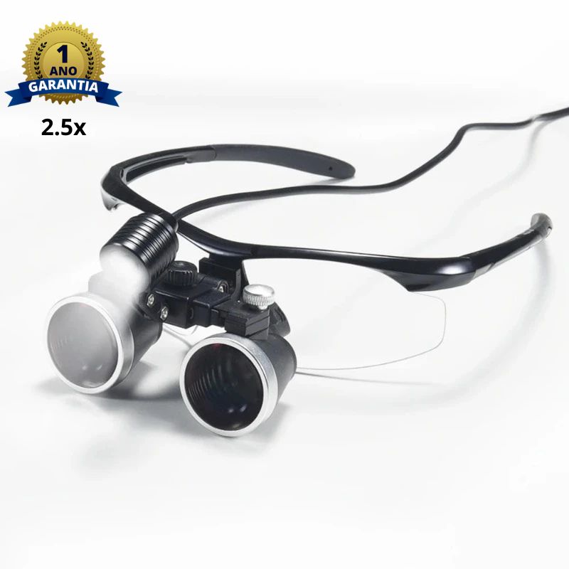 Lupa Binocular com Fotóforo LED 2.5X e 3.5X Essential