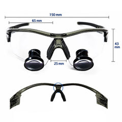 Lupa Binocular Profissional 2.5x 3.0x e 3.5x Galaxy