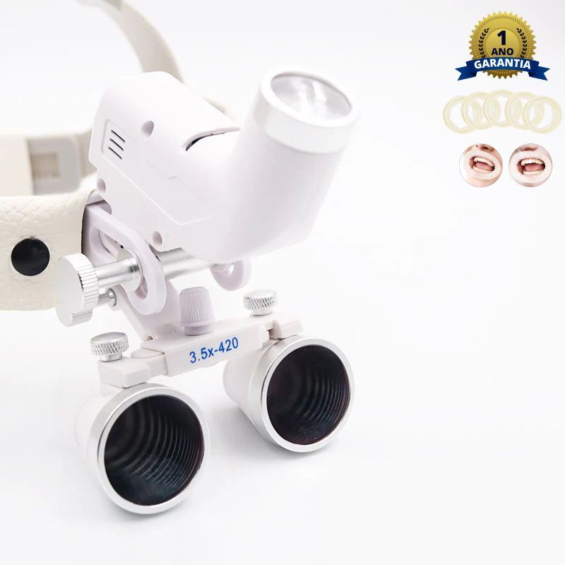 Lupa de Cabeça Cirúrgica Com Fotóforo LED Sem Fio LightPro