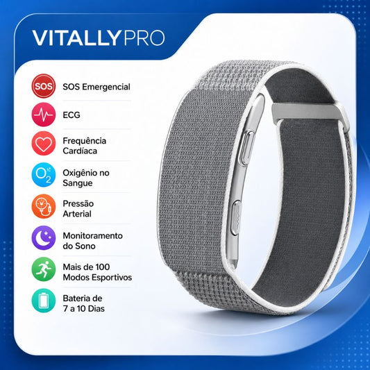 Pulseira Inteligente Alpha Pulse VitallyPro