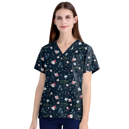 Blusa Scrub Feminino Estampado Odontologia