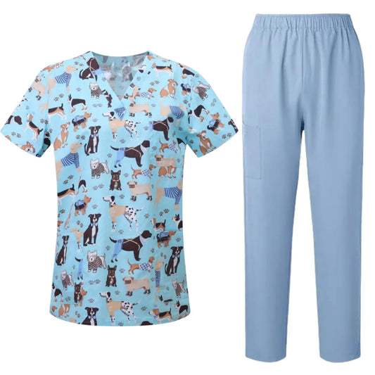 Scrub Masculino Pijama Cirúrgico Estampado Animais