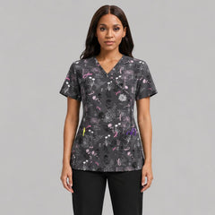 Blusa Scrub Feminino Estampado Cute + BRINDE