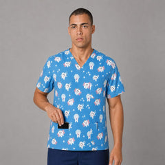 Blusa Scrub Masculino Estampado Odontologia Dentinhos