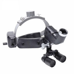 Lupa de Cabeça Cirúrgica Com Fotóforo LED Sem Fio 4X 5X 6X e 8X LightPro Black